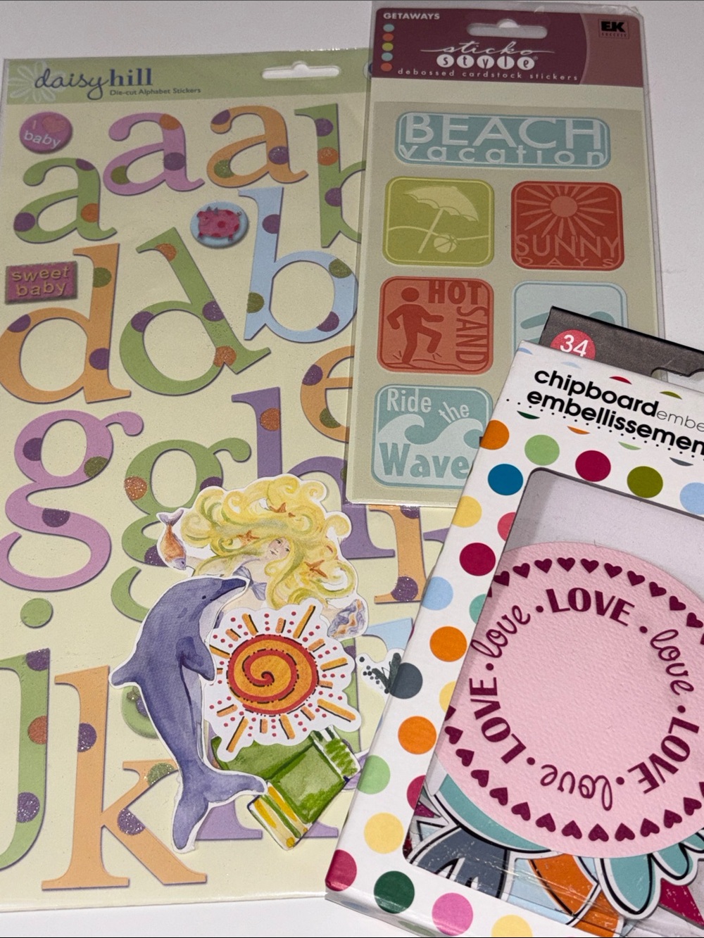 Beach Junk Journal Set Pastel Beach Scrapbook Set Beach Chipboard Beach Stickers